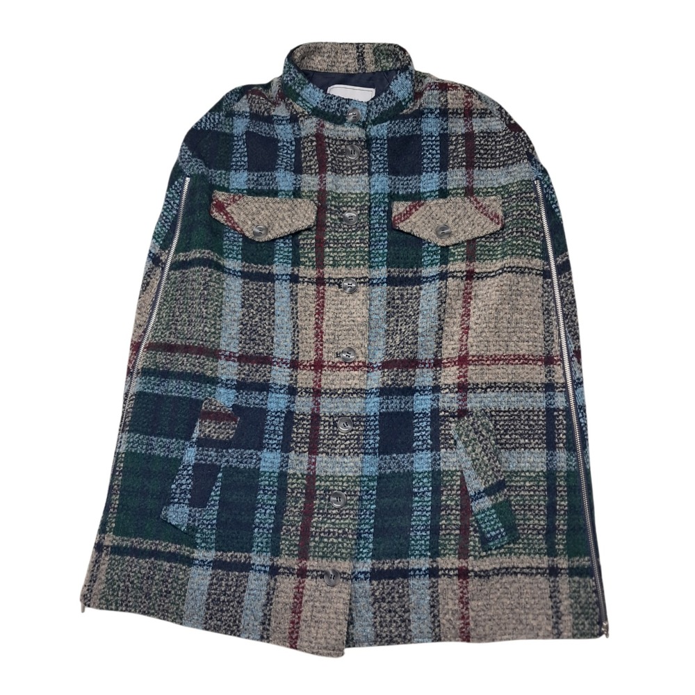 Anthropologie Andersen & Lauth Davis Plaid Capelet Cape Women's‎ One Size Plaid